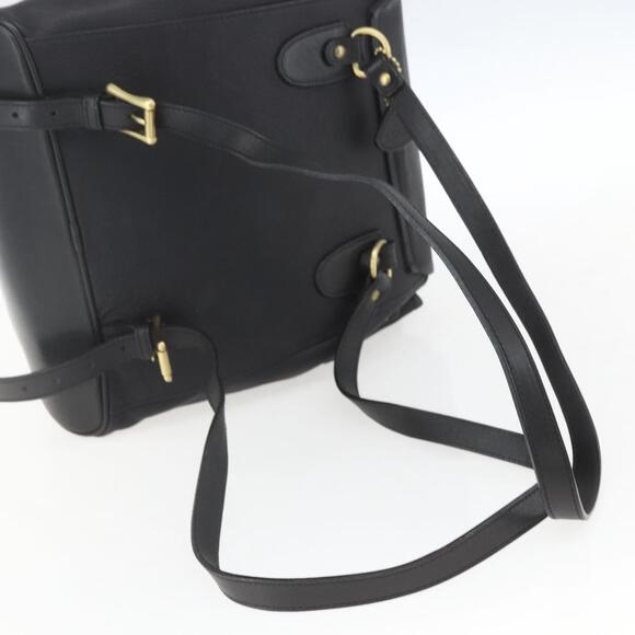 BALLY Backpack Leather Black Gold Auth ka1313 main image 13